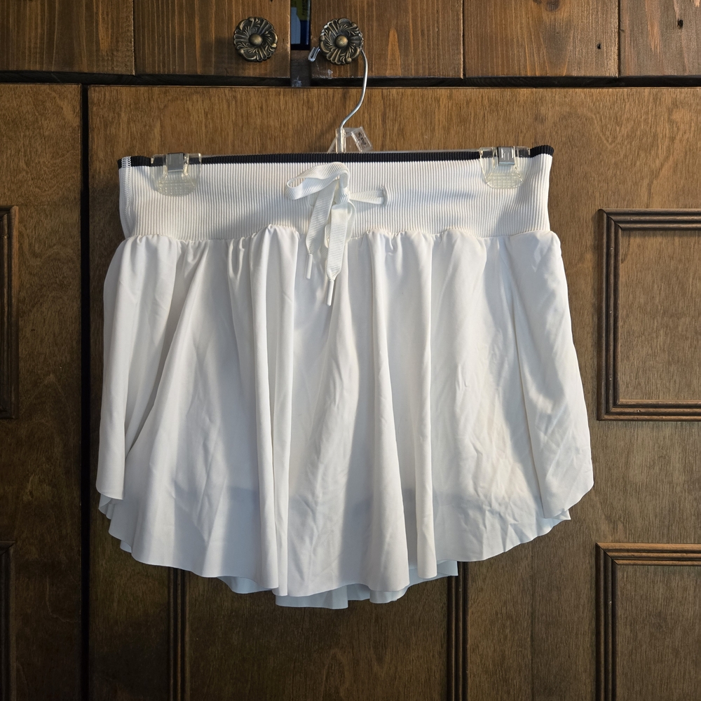 All in Motion White Skirt with Black Accents